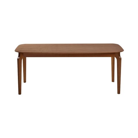 Mesa Denver 200cm Laminada com Pes Madeira Macica para Sala de Jantar Mesa Grande Design - Imbuia
