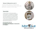 Ver imagem 5 de Mesa de Cabeceira em S Branco 60x25x25