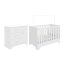 Ver imagem 2 de Quarto de Bebê Cômoda 1 Porta e Berço Minicama 100% Mdf Liam Espresso Móveis