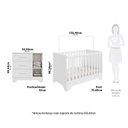 Ver imagem 3 de Quarto de Bebê Cômoda 1 Porta e Berço Minicama 100% Mdf Liam Espresso Móveis