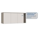 Ver imagem 5 de Módulo Aéreo para Quarto 3 Portas Elegance Cinza/Niquel/Blanc