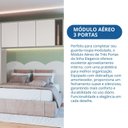 Ver imagem 6 de Módulo Aéreo para Quarto 3 Portas Elegance Cinza/Niquel/Blanc