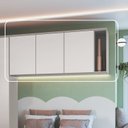 Ver imagem 2 de Módulo Aéreo para Quarto 3 Portas Elegance Cinza/Niquel/Blanc