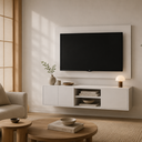 Ver imagem 2 de Painel com Rack Funcional para TV Moscou Suspenso 136cm Branco Byhouse