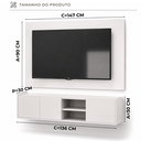 Ver imagem 5 de Painel com Rack Funcional para TV Moscou Suspenso 136cm Branco Byhouse