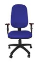 Ver imagem 2 de Poltrona Presidente Atom Braço Regulável - Couro Sintetico Corano - Azul