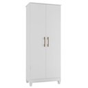 Ver imagem 7 de Guarda Roupa Solteiro Chile com Cômoda Vênus com Pés e Armário Multiuso Jade Branco Brilho-