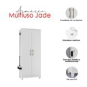 Ver mais imagens de Guarda Roupa Solteiro Chile com Cômoda Vênus com Pés e Armário Multiuso Jade Branco Brilho-