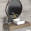Ver imagem 3 de Toalheiro para Banheiro Porta Toalha Lavabo Bancada Dourado