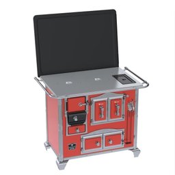 Fogao a Lenha N 2 Gab Sec Xv Chapa de Aluminio Vermelho Sd - 4
