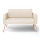 Ver imagem 6 de Sofá Namoradeira Pés Palito Natural Marisa Linho D03 - D\'rossi Cor A19 Bege