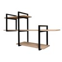 Ver imagem 3 de Prateleira Industrial Ferro e Madeira Rustica Suspensa Casa