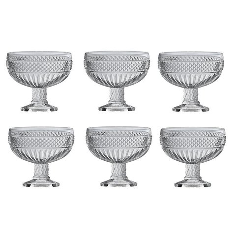 Jogo 6 Taças Sobremesa Cristal Palace Incolor L'hermitage