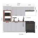 Ver imagem 3 de Cozinha Modulada 4 Peças 100% MDF Linha Bari Branco