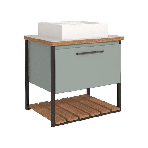 Gabinete de Banheiro Vitta com Cuba 60cm Pistache - Mgm