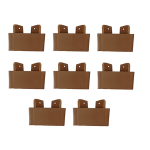 Kit 8 Pés para Guarda Roupas Armários Multiuso Roman Cor:marrom