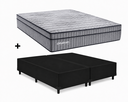 Ver imagem 1 de Cama Base King Preto Colchão King Exclusive Sleep Molas Ensacadas 193x203 - Ortobom
