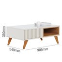 Ver imagem 5 de Sala de Estar com Aparador Rivieira e Mesa de Centro Jeri Off White/Freijó - PR Móveis