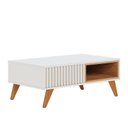 Ver imagem 4 de Sala de Estar com Aparador Rivieira e Mesa de Centro Jeri Off White/Freijó - PR Móveis