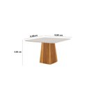 Ver imagem 3 de Conjunto de Jantar Mesa Áustria 0,90cm x 0,90cm Tampo MDF/Vidro com 4 Cadeiras Mônaco Yescasa Marrom/Castanho Cinamomo/Creme/Off White