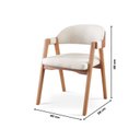 Ver imagem 5 de Kit 4 Cadeiras para Mesa de Jantar Gaia Yescasa Bege
