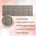 Ver imagem 6 de Cabeceira para Cama Casal Bia1,60 Estofada Suede Bege - Rede Móveis