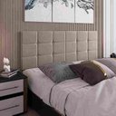 Ver imagem 1 de Cabeceira para Cama Casal Bia1,60 Estofada Suede Bege - Rede Móveis