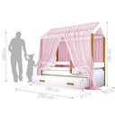 Ver imagem 3 de Bicama Montessoriana Exclusiv Solteiro com Voal Rosa