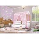Ver imagem 4 de Bicama Montessoriana Exclusiv Solteiro com Voal Rosa