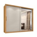 Ver imagem 3 de Guarda Roupa Casal Essencial 2 Portas de Correr 6 Gavetas com 8 Espelhos Yescasa Marrom Cinamomo