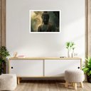 Ver imagem 1 de Quadro Decorativo Buda Pedra - 50x70cm:moldura Preta
