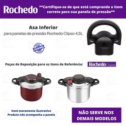 Asa Inferior Original para Panela de Pressão Rochedo Clipso 4,5 Litros - 3