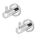 Ver imagem 1 de Kit 2 Porta Toalha Cabide Banheiro Luxo Metal Cromado