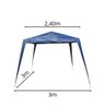 Tenda Montável Gazebo Barraca Praia Piscina Chácara Feira Eventos 3x3M Proteção UV Bolsa Transporte  - 2