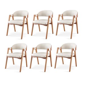 Kit 6 Cadeiras para Mesa de Jantar Gaia