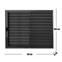 Ver imagem 3 de Janela Veneziana de Alumínio 3 Folhas 100 x 80cm Linha Modular Preto Esquadrias Bergamo