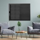 Ver imagem 1 de Janela Veneziana de Alumínio 3 Folhas 100 x 80cm Linha Modular Preto Esquadrias Bergamo