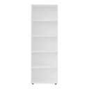 Ver imagem 4 de Conjunto 2 Peças com Escrivaninha para Computador Cpu e Estante para Livros 5 Prateleiras Branco
