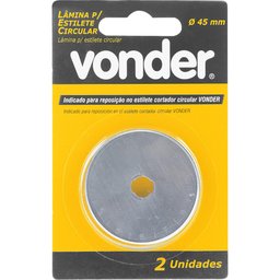 Lâmina Circular Para Estilete 45mm com 2 Peças - Vonder - 2