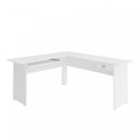 Ver imagem 6 de Conjunto 2 Peças com Mesa para Escritório em L 1 Gaveta e Estante para Livros 5 Prateleiras Branco 100% MDF