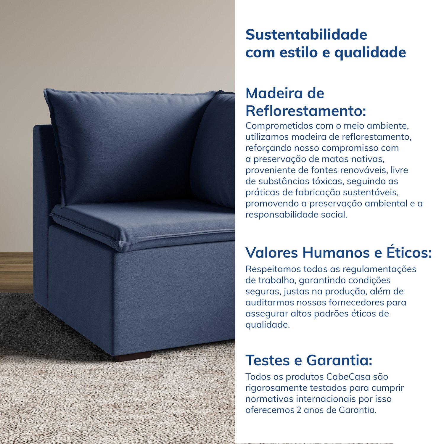 Sofá Modular de Canto 90cm Zen Cabecasa Madeiramadeira - 9