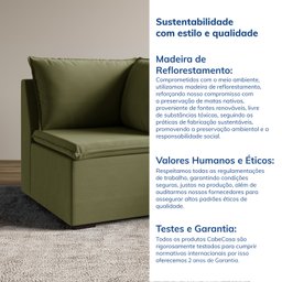 Sofá Modular de Canto 90cm Zen CabeCasa MadeiraMadeira - 9