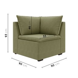 Sofá Modular de Canto 90cm Zen CabeCasa MadeiraMadeira - 3