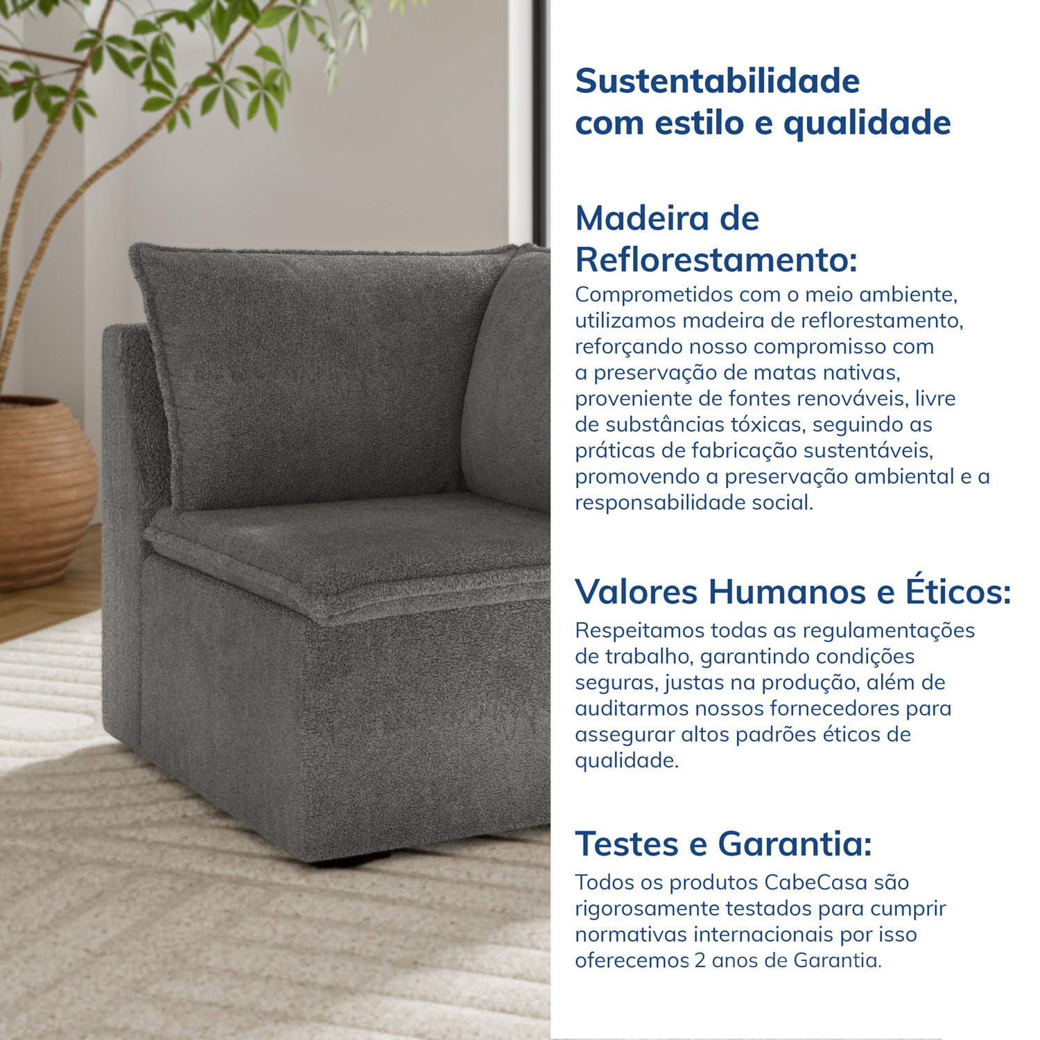 Sofá Modular de Canto 90cm Zen Cabecasa Madeiramadeira - 9