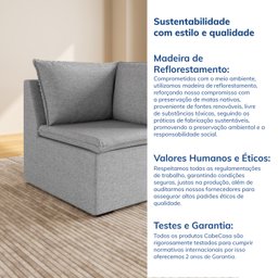 Sofá Modular de Canto 90cm Zen CabeCasa MadeiraMadeira - 9