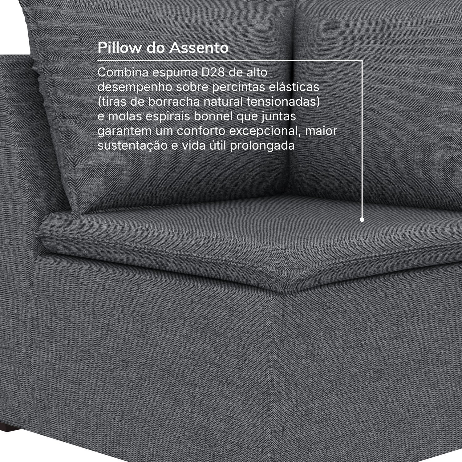 Sofá Modular de Canto 90cm Zen Cabecasa Madeiramadeira - 5