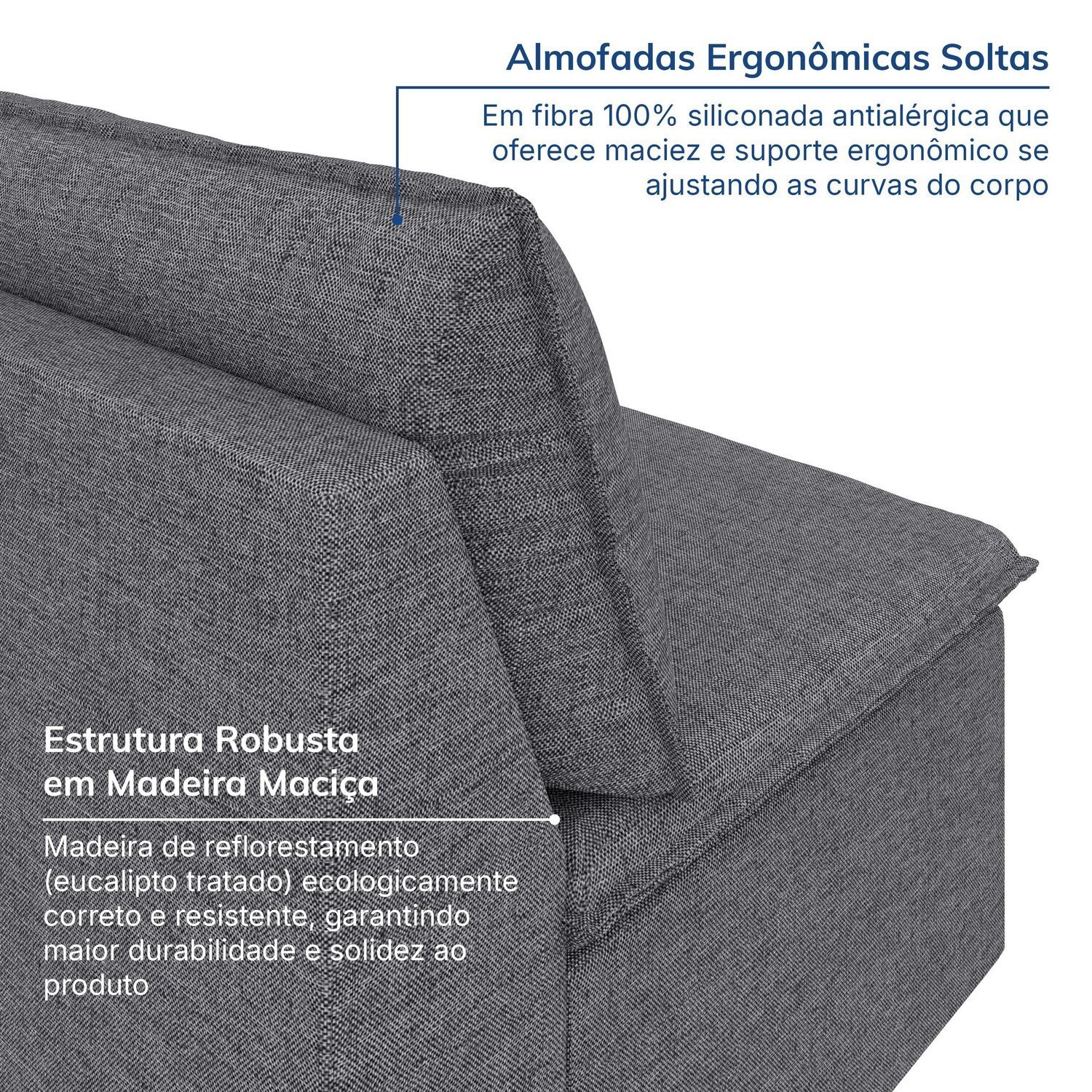 Sofá Modular de Canto 90cm Zen Cabecasa Madeiramadeira - 6