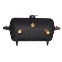 Ver imagem 2 de Churrasqueira Alumínio Fundido a Bafo Preta Pé e Suporte