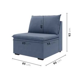 Sofá Modular Central 85cm Zen Cabecasa Madeiramadeira - 4