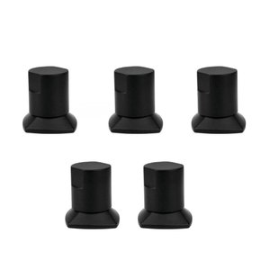 Kit 05 Und Acabamento de Registro Preto Encaixe Padrão Deca Docol 1.2 e 3.4 Docol